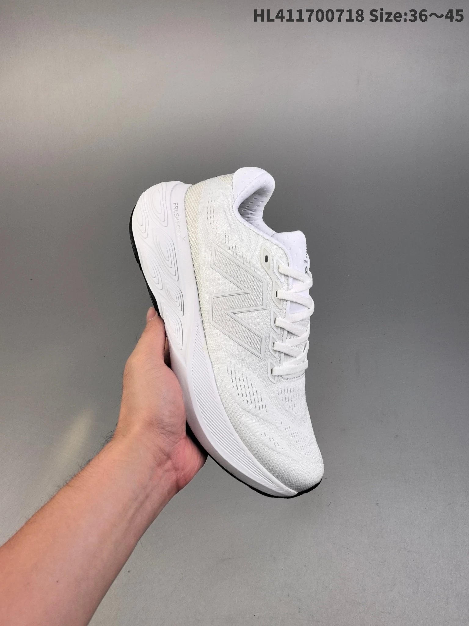 New Balance Fresh Foam White Mesh Running Shoes