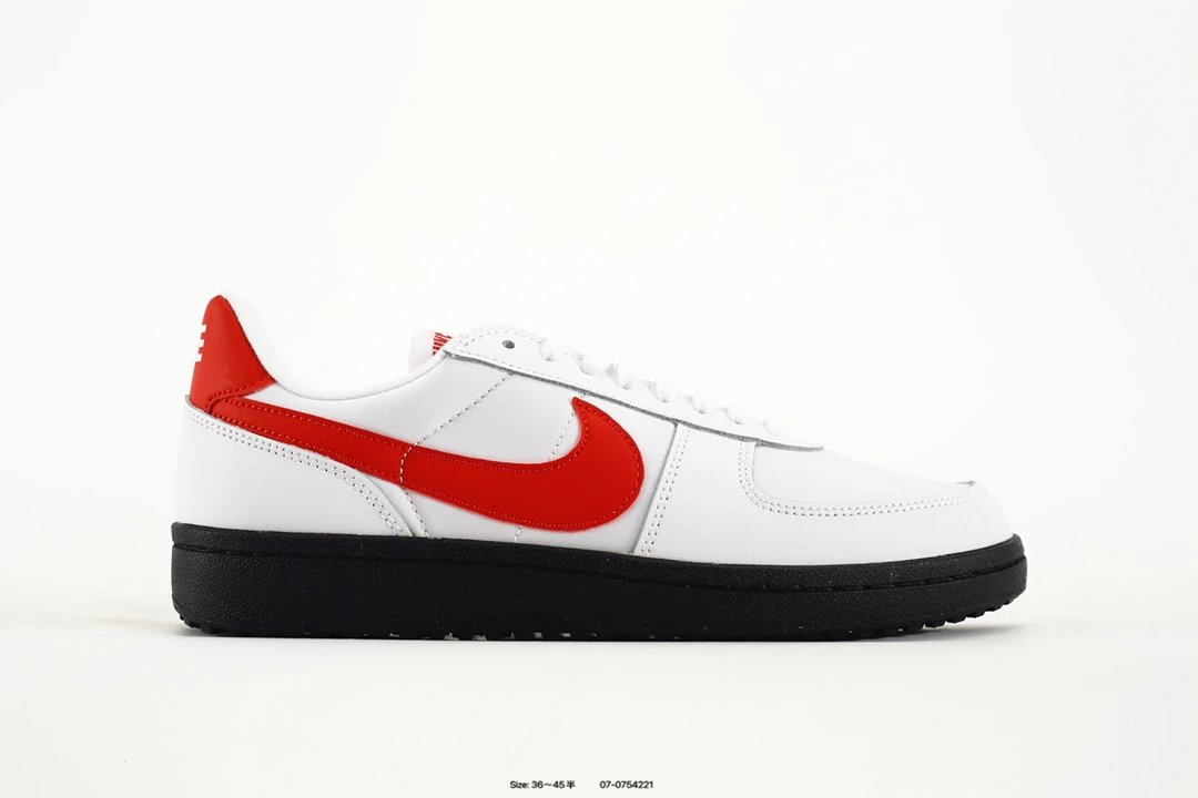 Nike Retro Low Top White Red Leather Skate Sneakers