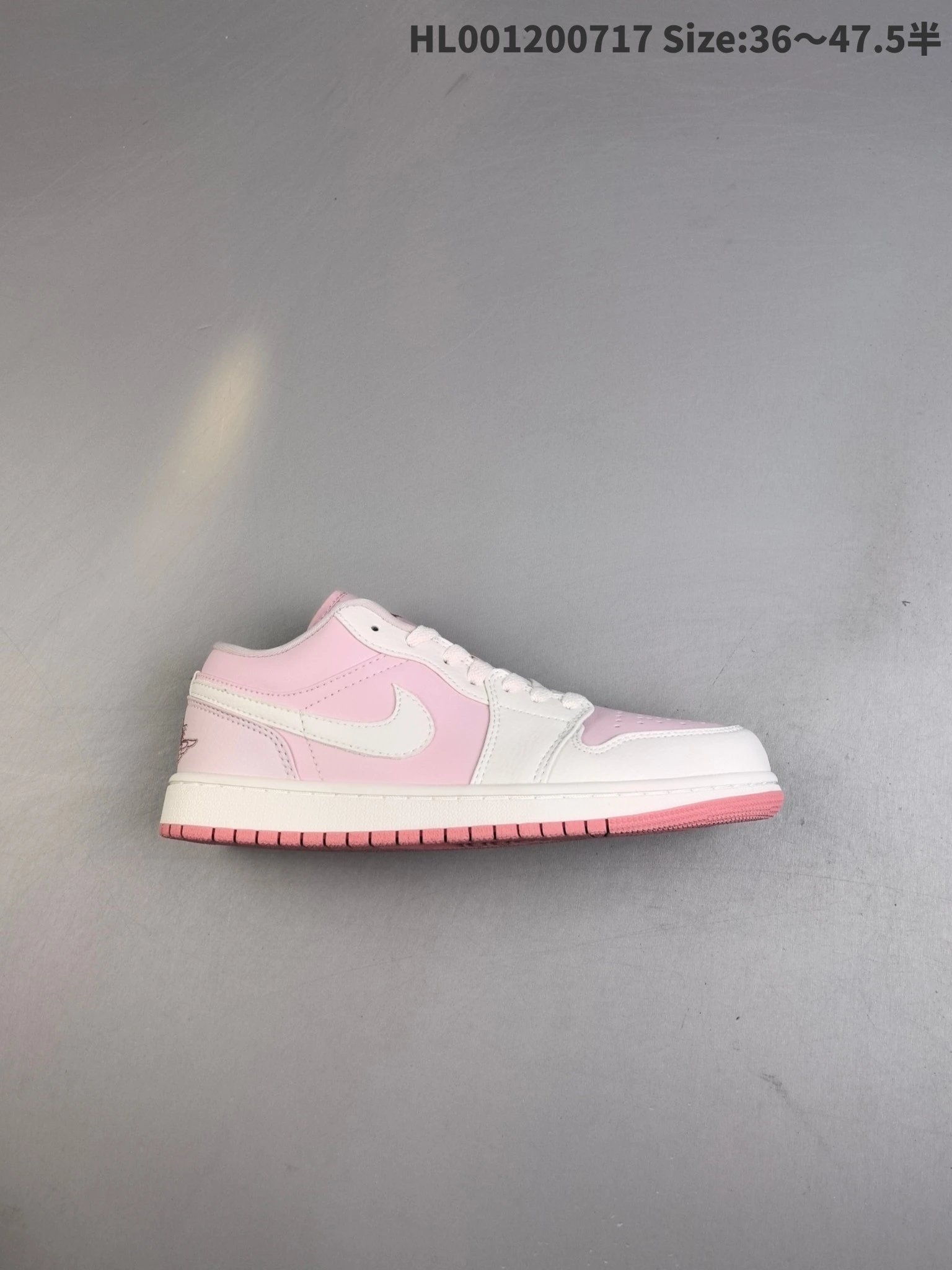 Air Jordan AJ1 Low Pink White Leather Sneakers