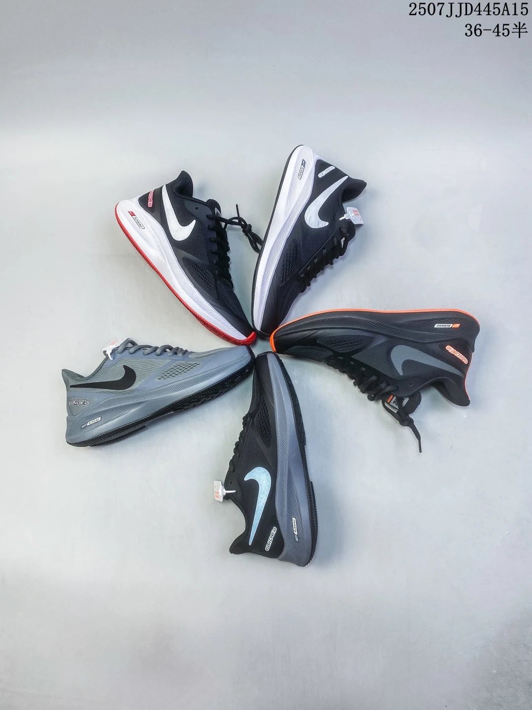 Nike Quest 6 Black Gray Orange Mesh Running Shoes