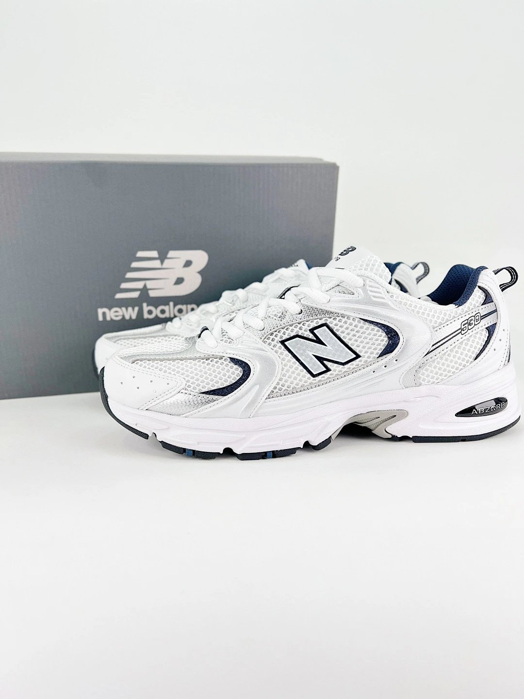 New Balance 530 White Navy ABZORB Retro Sneakers