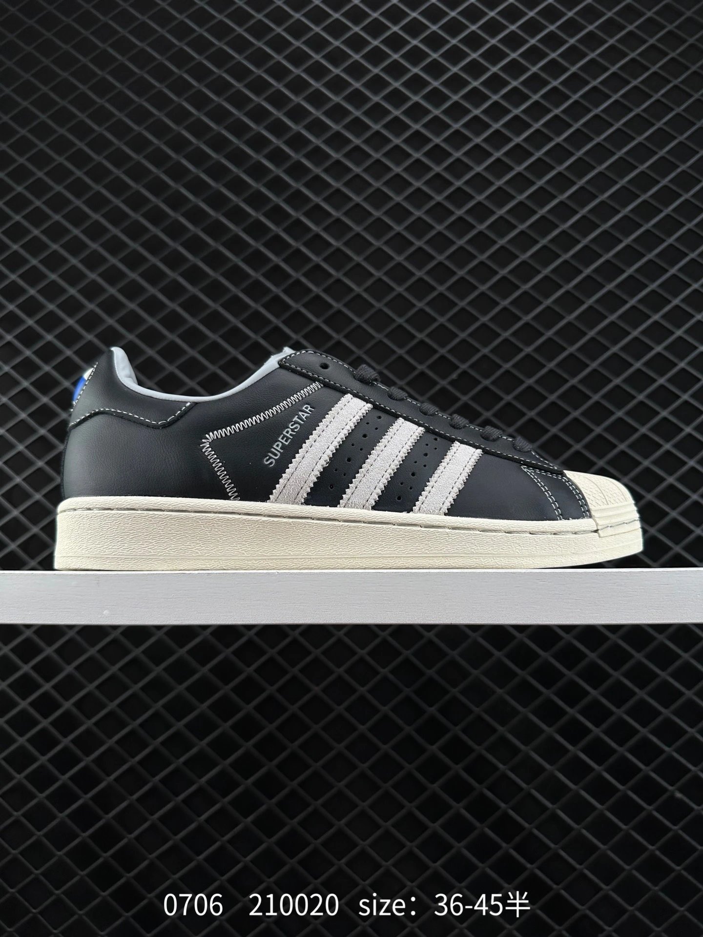 Adidas Classic Black White Cushioned Mesh Sneakers
