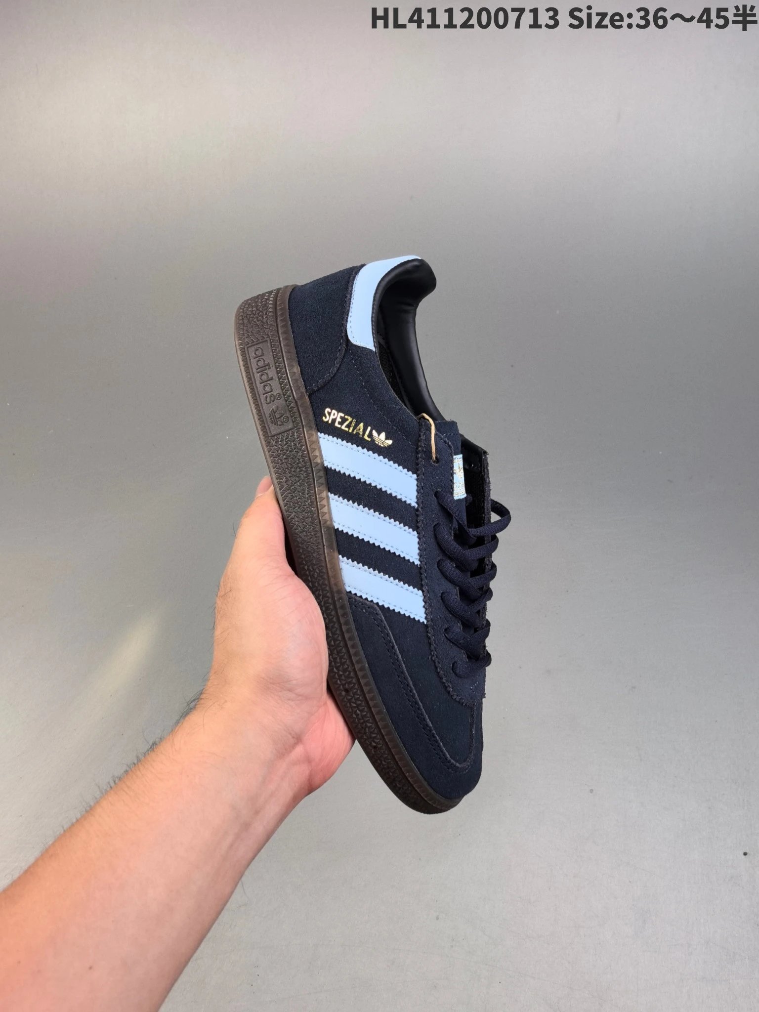 Adidas Spezial Navy Light Blue Retro Casual Suede Sneakers