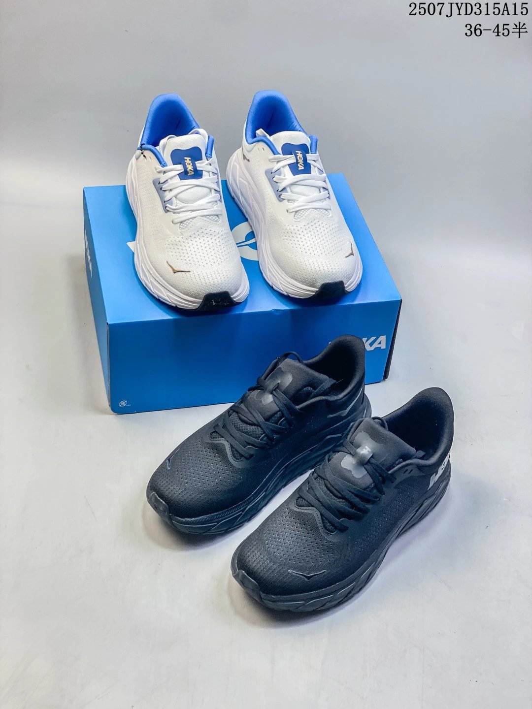 Hoka Black Mesh Cushioned Running Shoes