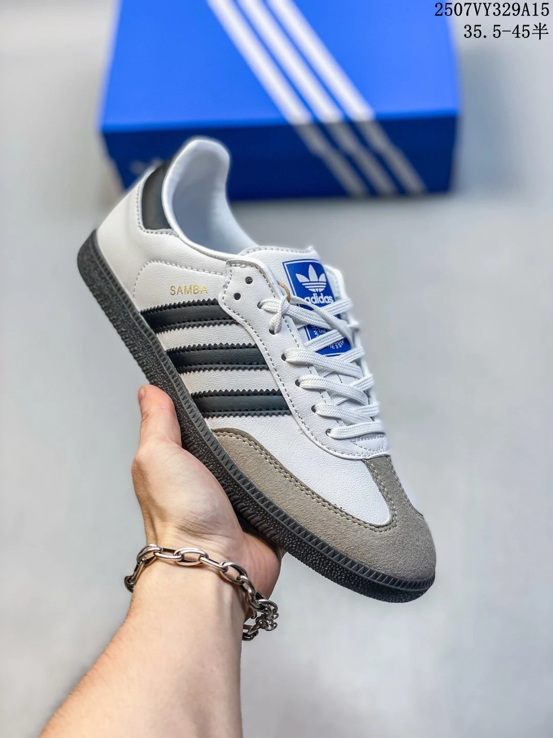 Adidas Samba Retro White Blue Mesh Running Sneakers