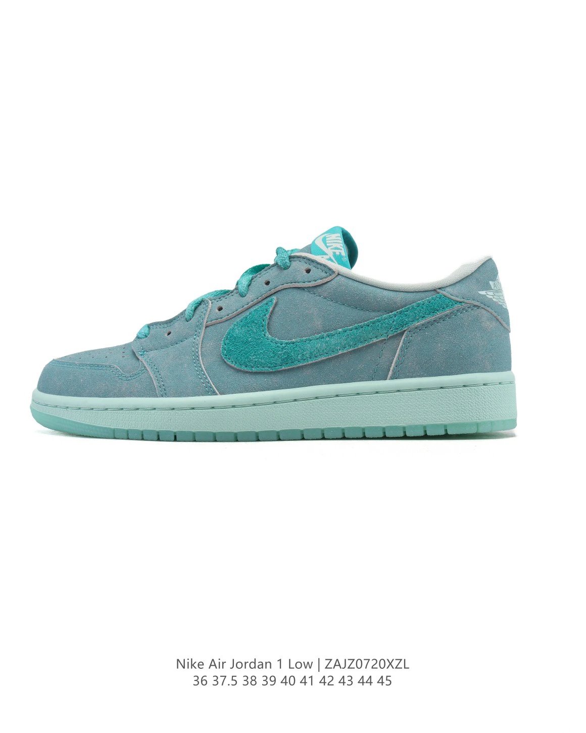 Air Jordan 1 Low Grey Green Suede Sneakers