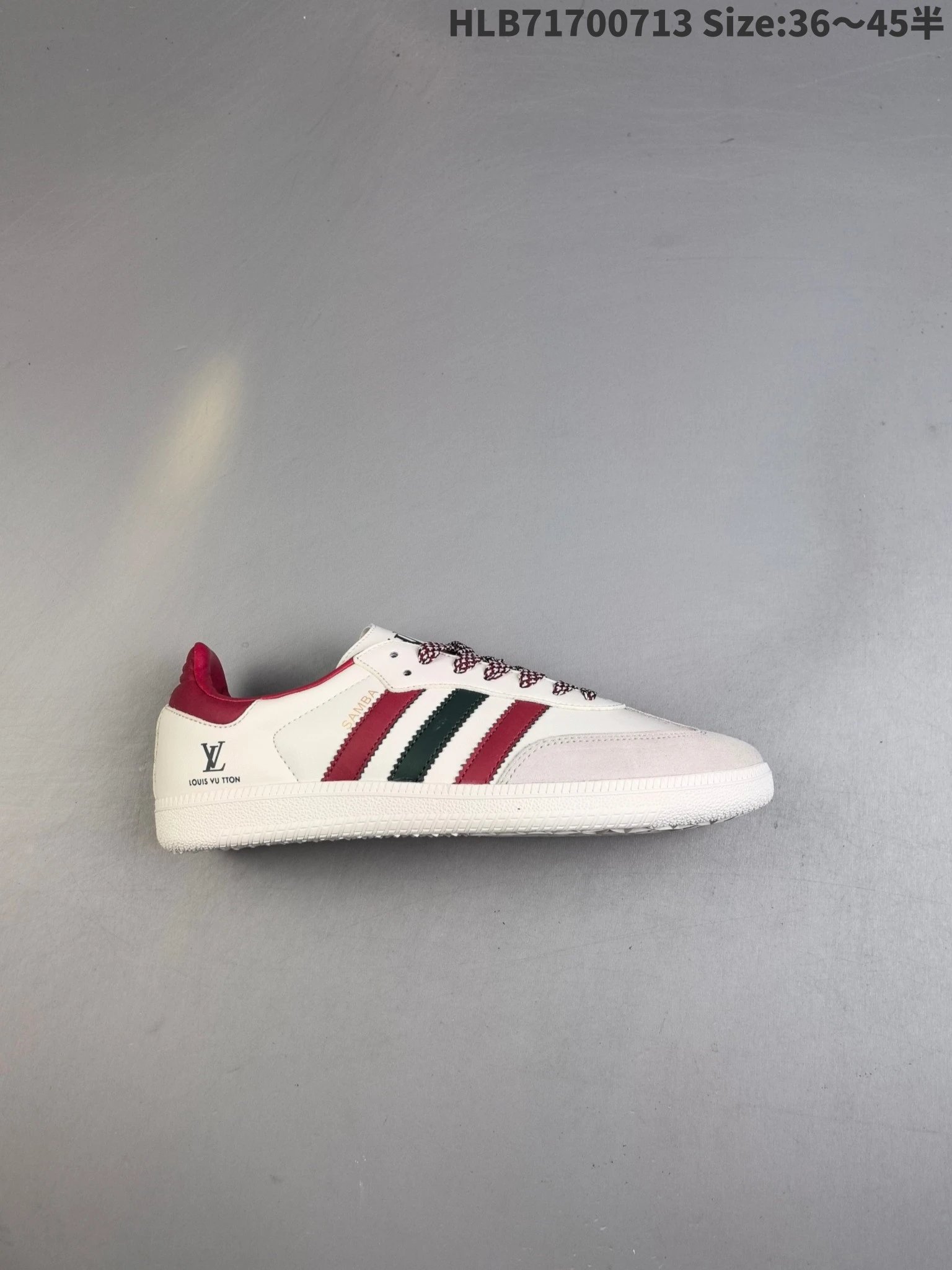 Adidas Samba Cream Red Green Suede Toe Sneakers