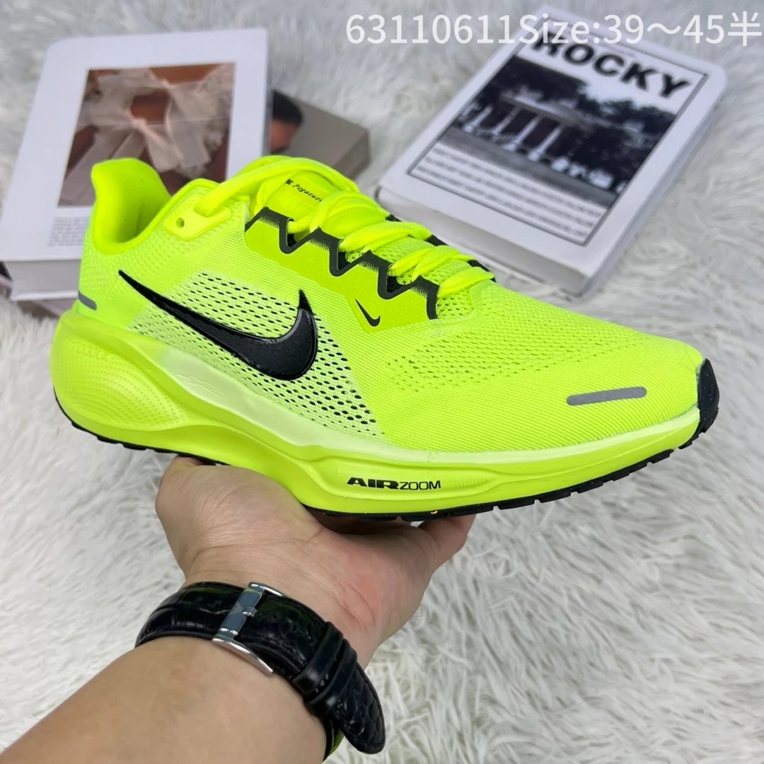 Nike Air Zoom Neon Yellow Mesh Running Shoes