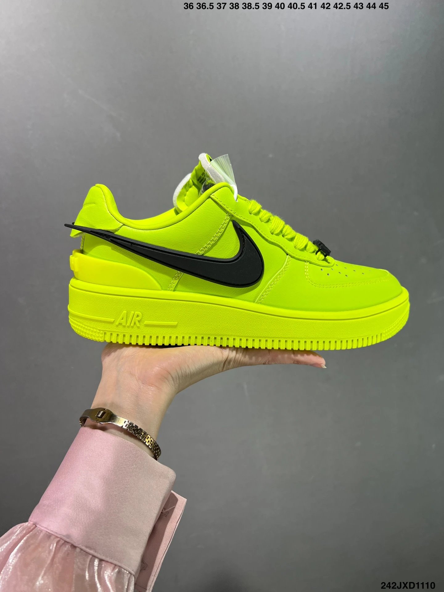 Nike Air Force 1 Low Neon Green Platform Sneakers