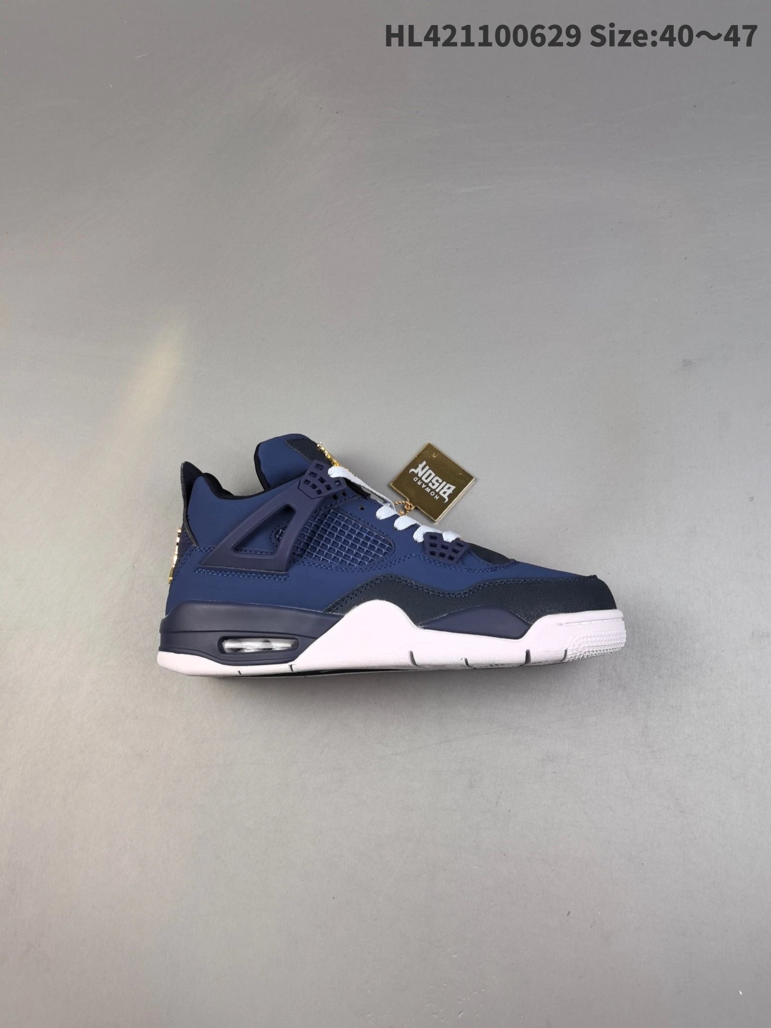 Air Jordan 4 Retro Navy Black White Basketball Shoes