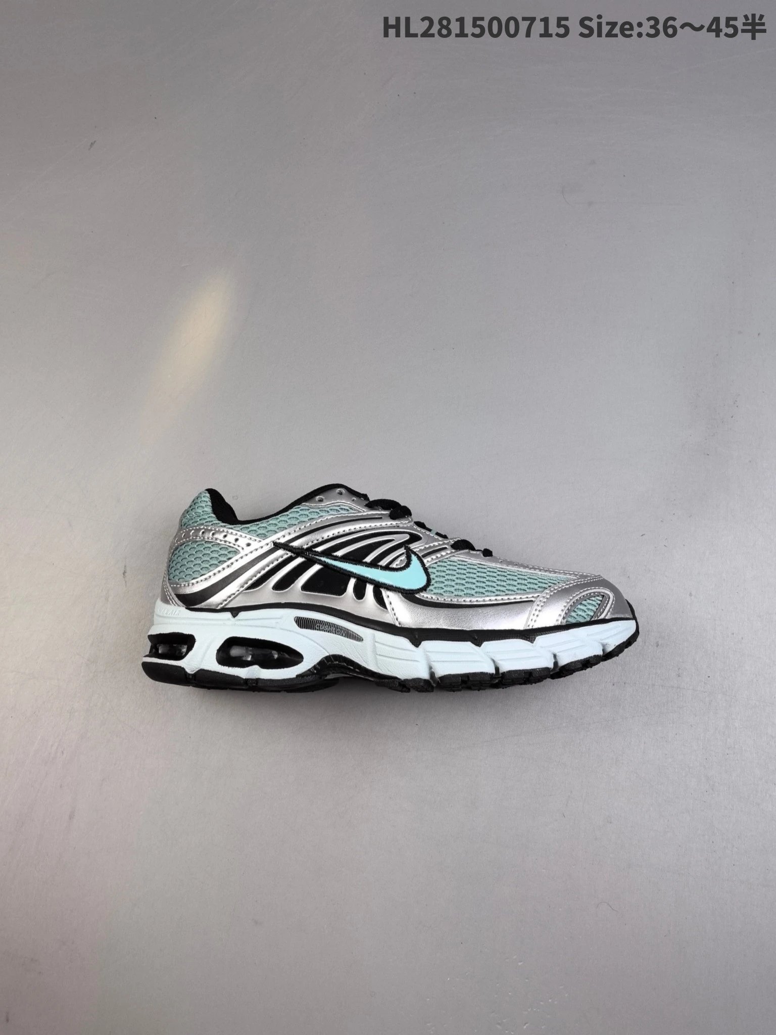 Nike Retro Silver Blue Mesh Air Cushion Running Shoes