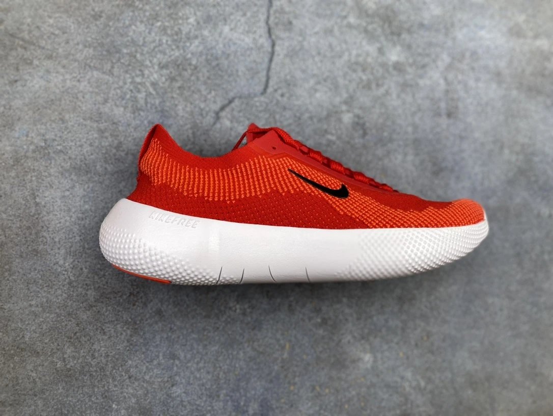 Nike Free RN Red Flyknit Mesh Running Shoes