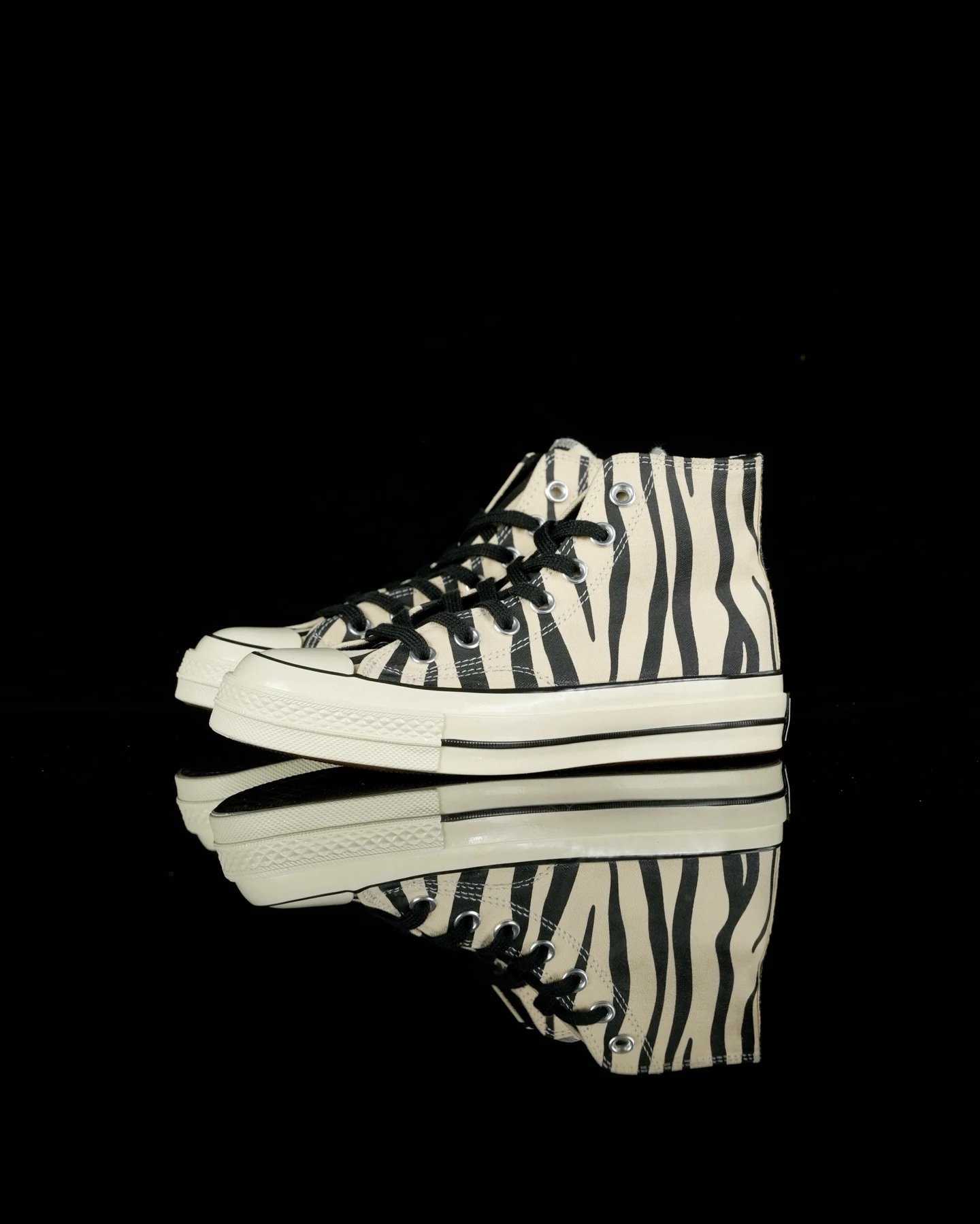 Converse Chuck 70 Zebra High Top Platform Canvas Sneakers