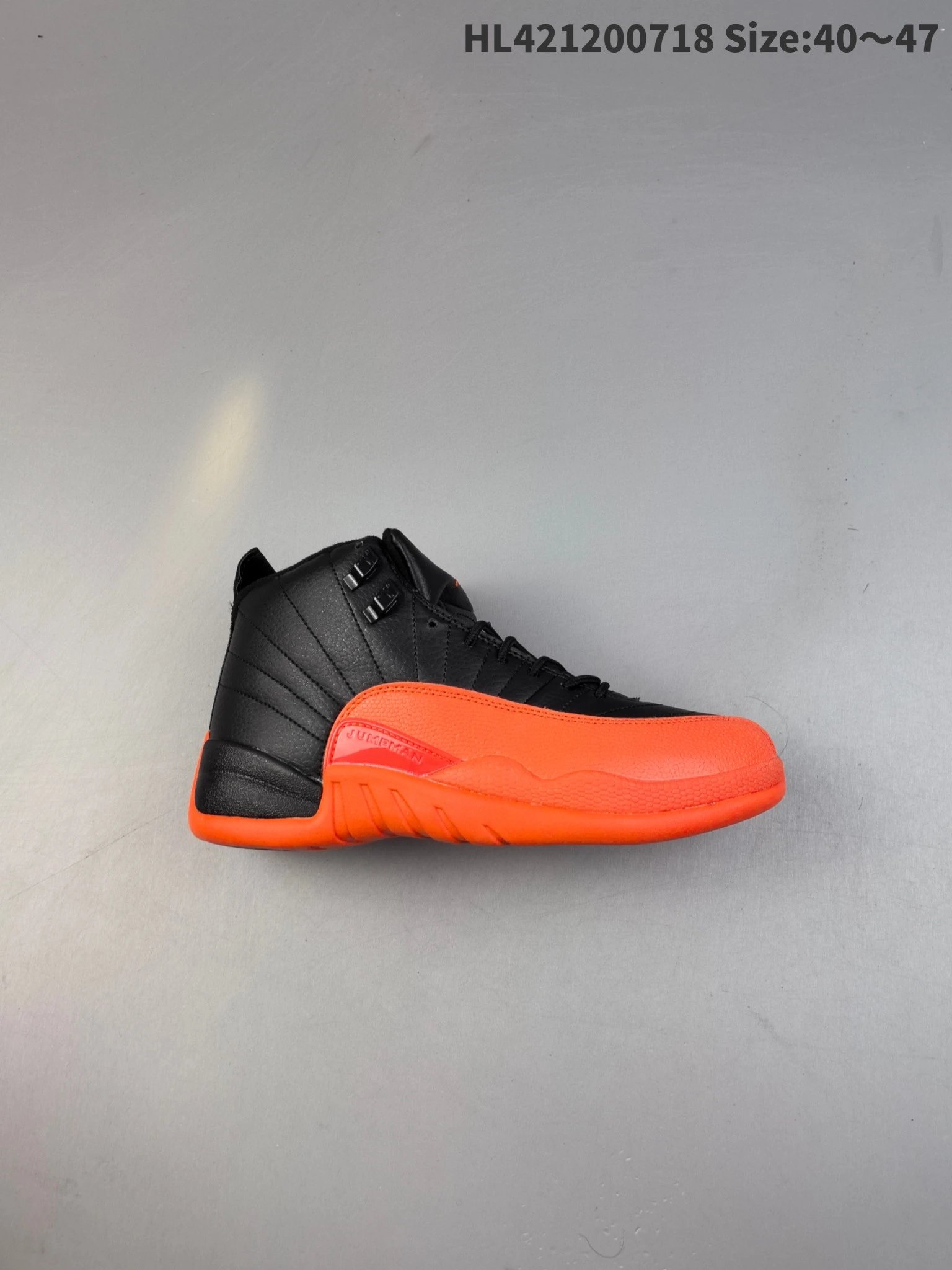 Air Jordan 12 Retro Black Orange Basketball Shoes