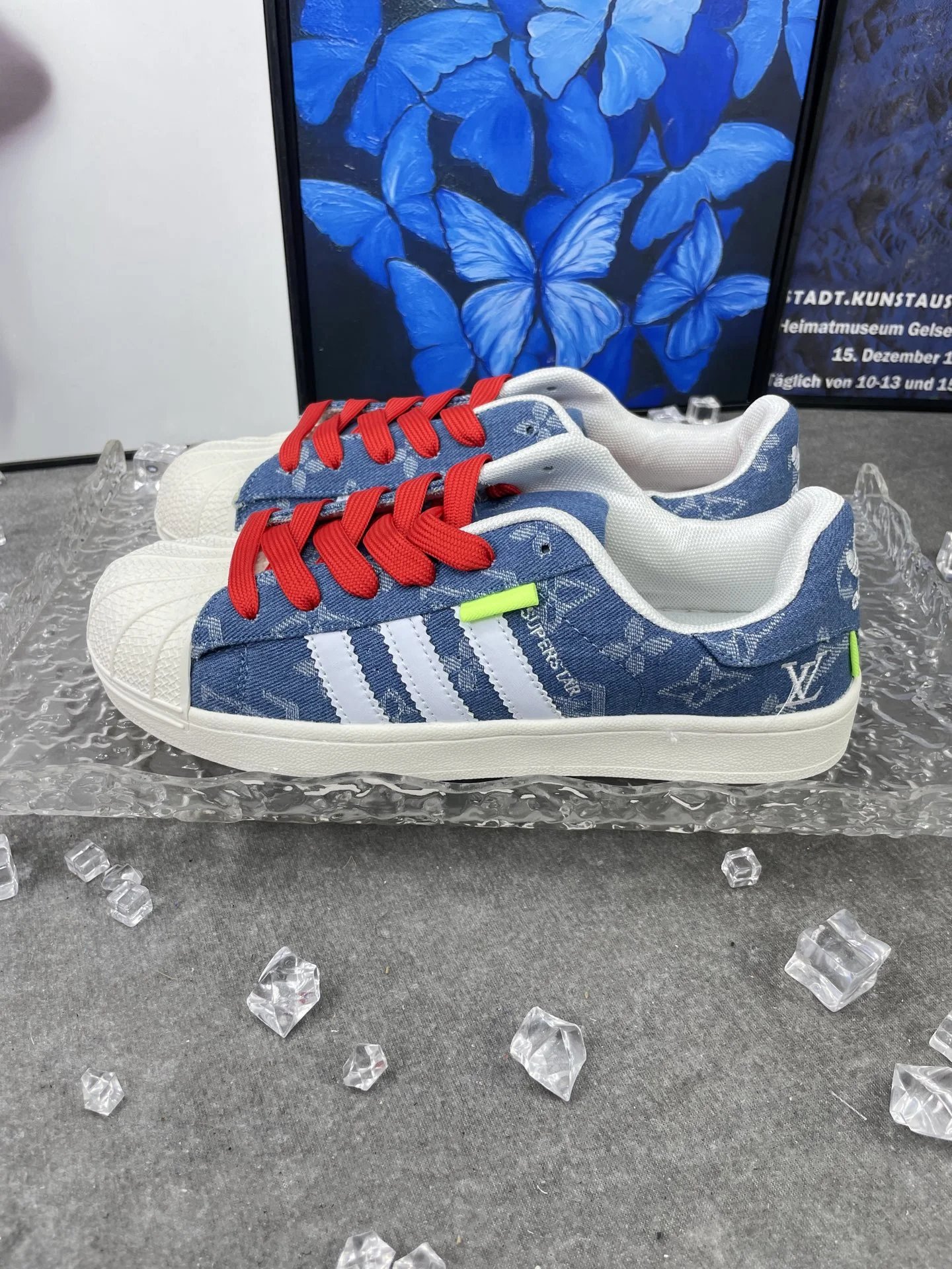 Adidas Superstar Blue Denim Shell Toe Sneakers