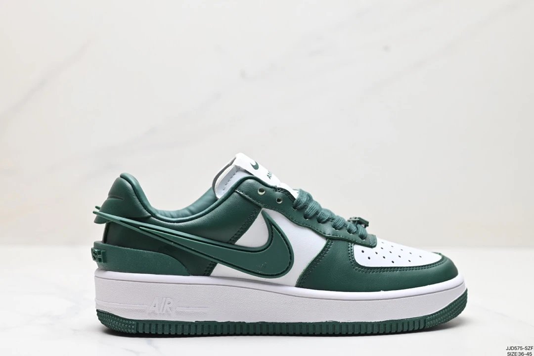 Nike Air Force 1 Low Green White Leather Sneakers