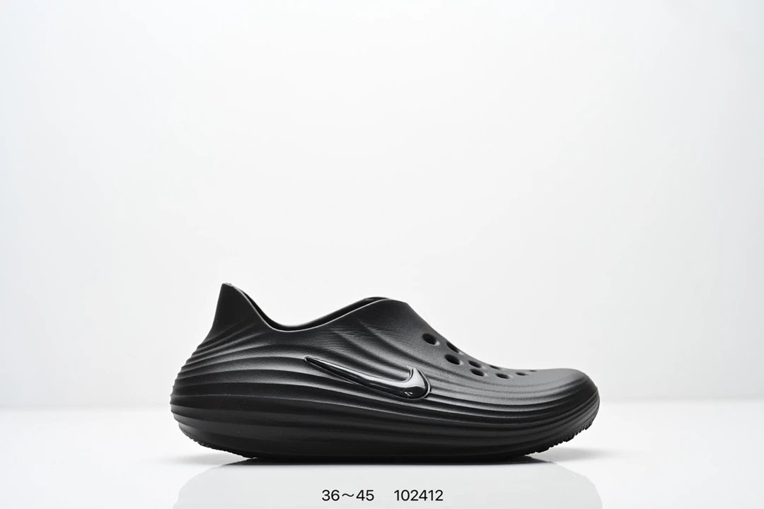 Nike ReactX Rejuven8 Black Foam Recovery Clog Slides