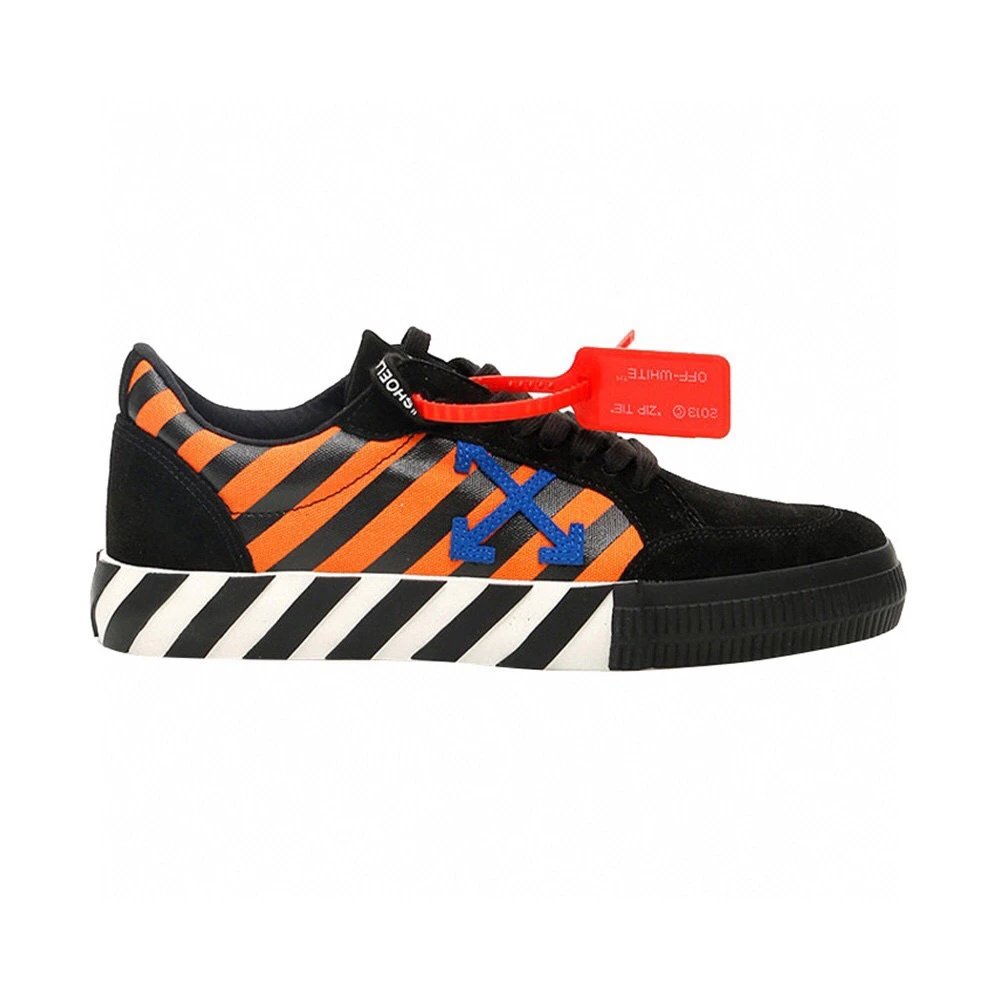 Off White Arrow Logo White Leather Low Top Sneakers