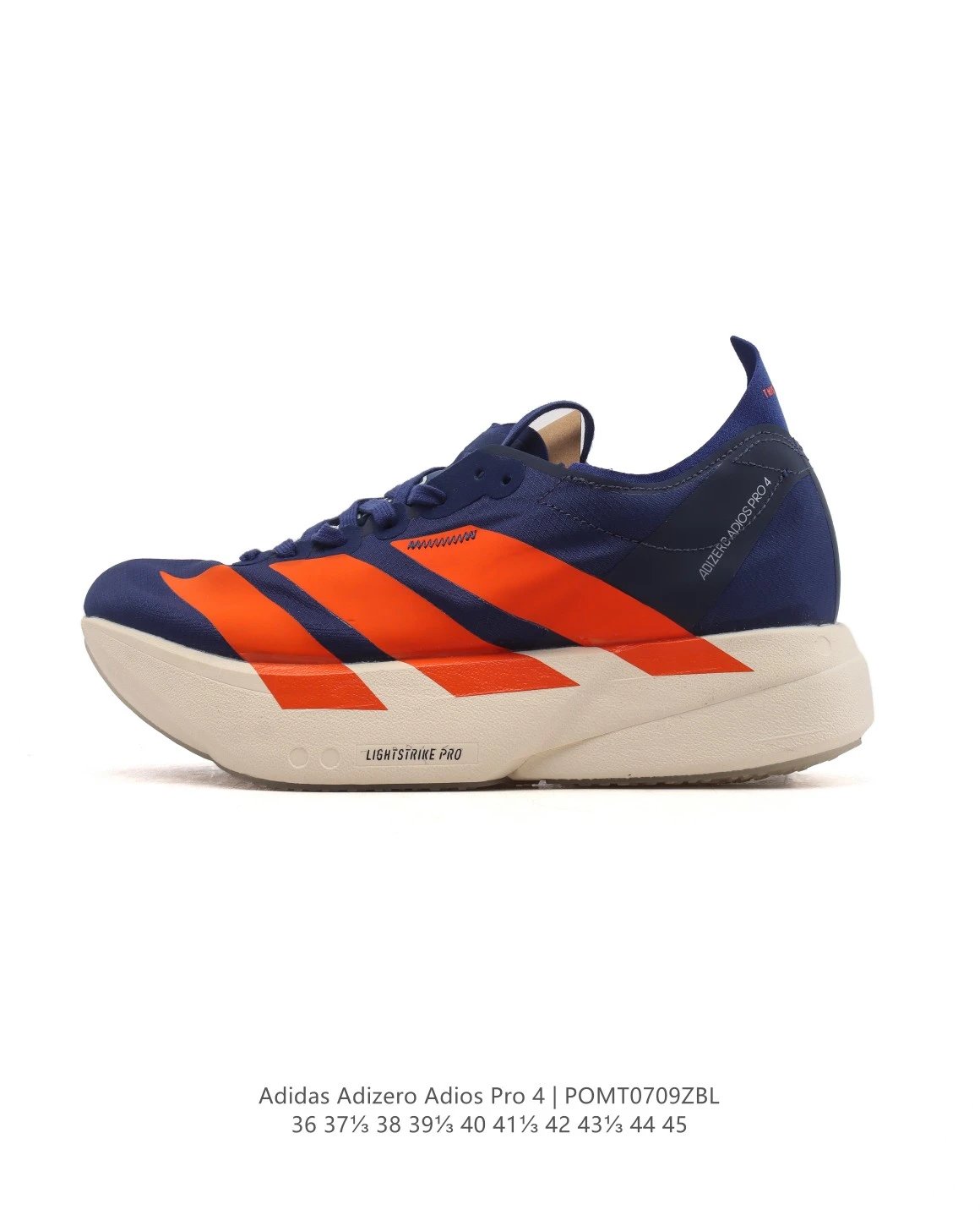 Adidas Adizero Adios Pro 4 Navy Orange Running Shoes