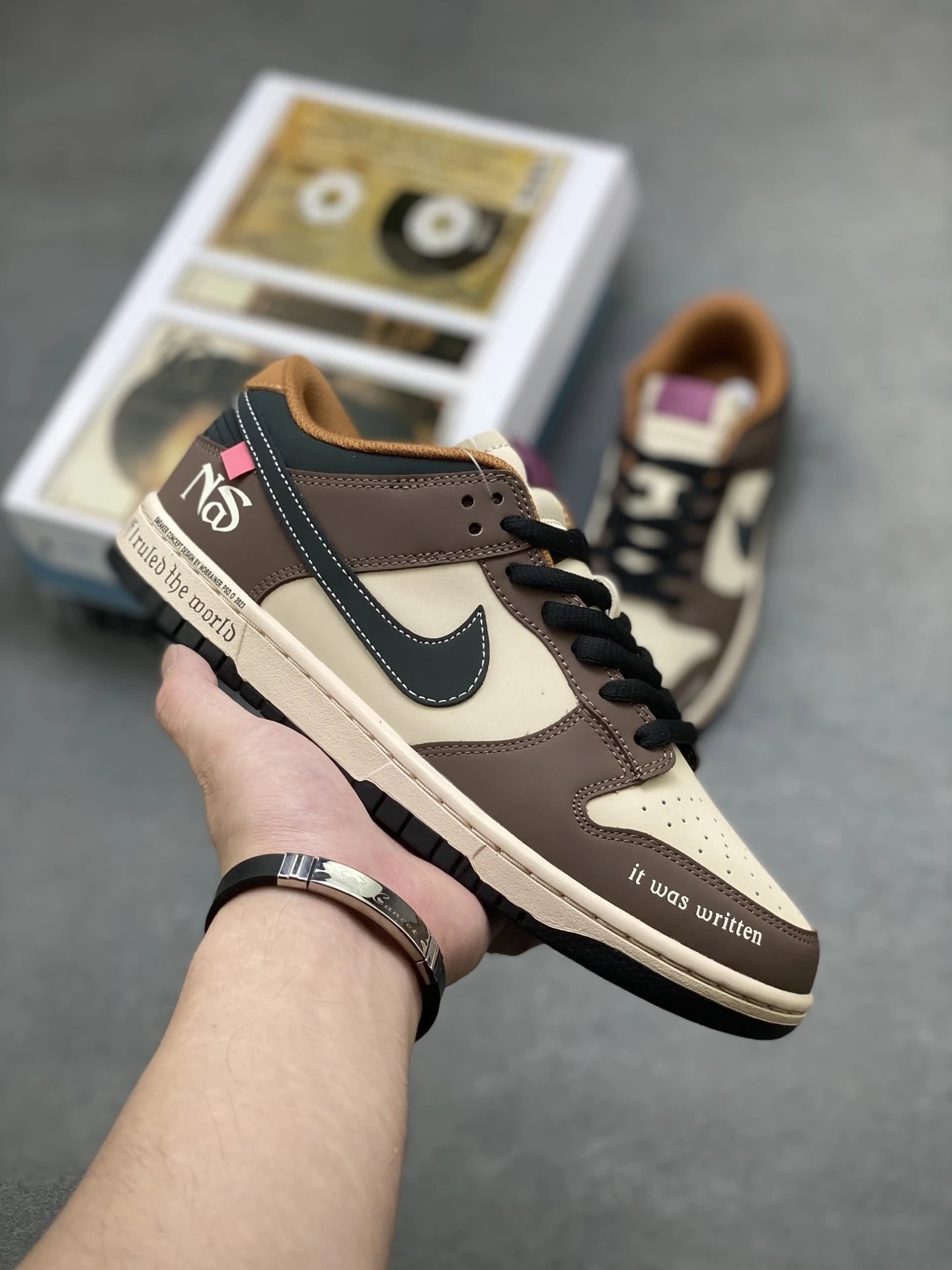 Nike Dunk Low Brown Beige Black Retro Skate Shoes