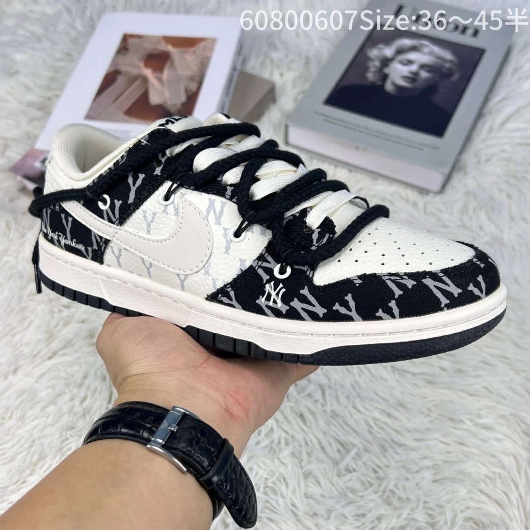 Nike Dunk Low Black White NY Totem Sneakers