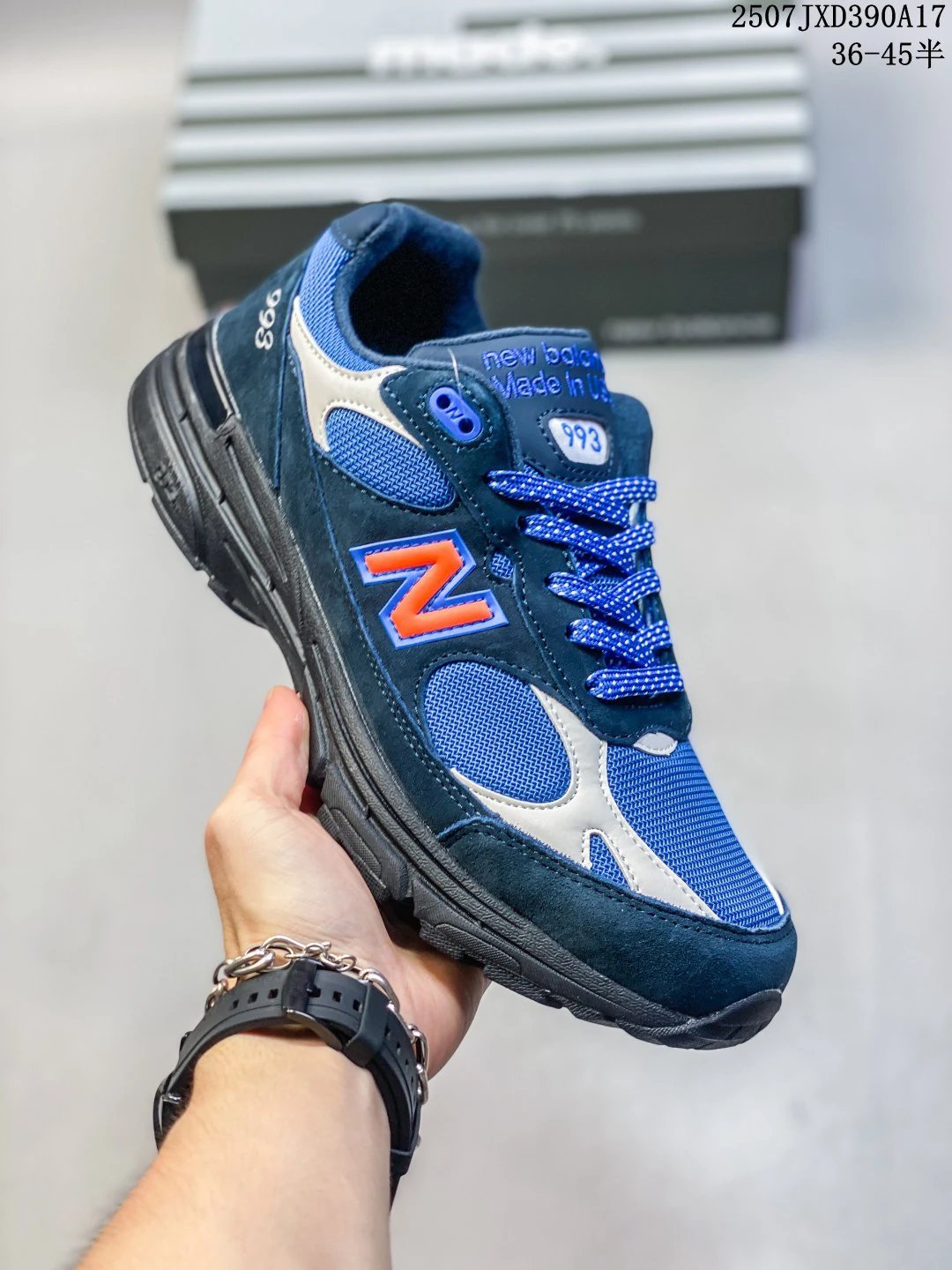 New Balance 993 Blue Black Made in USA Running Shoes