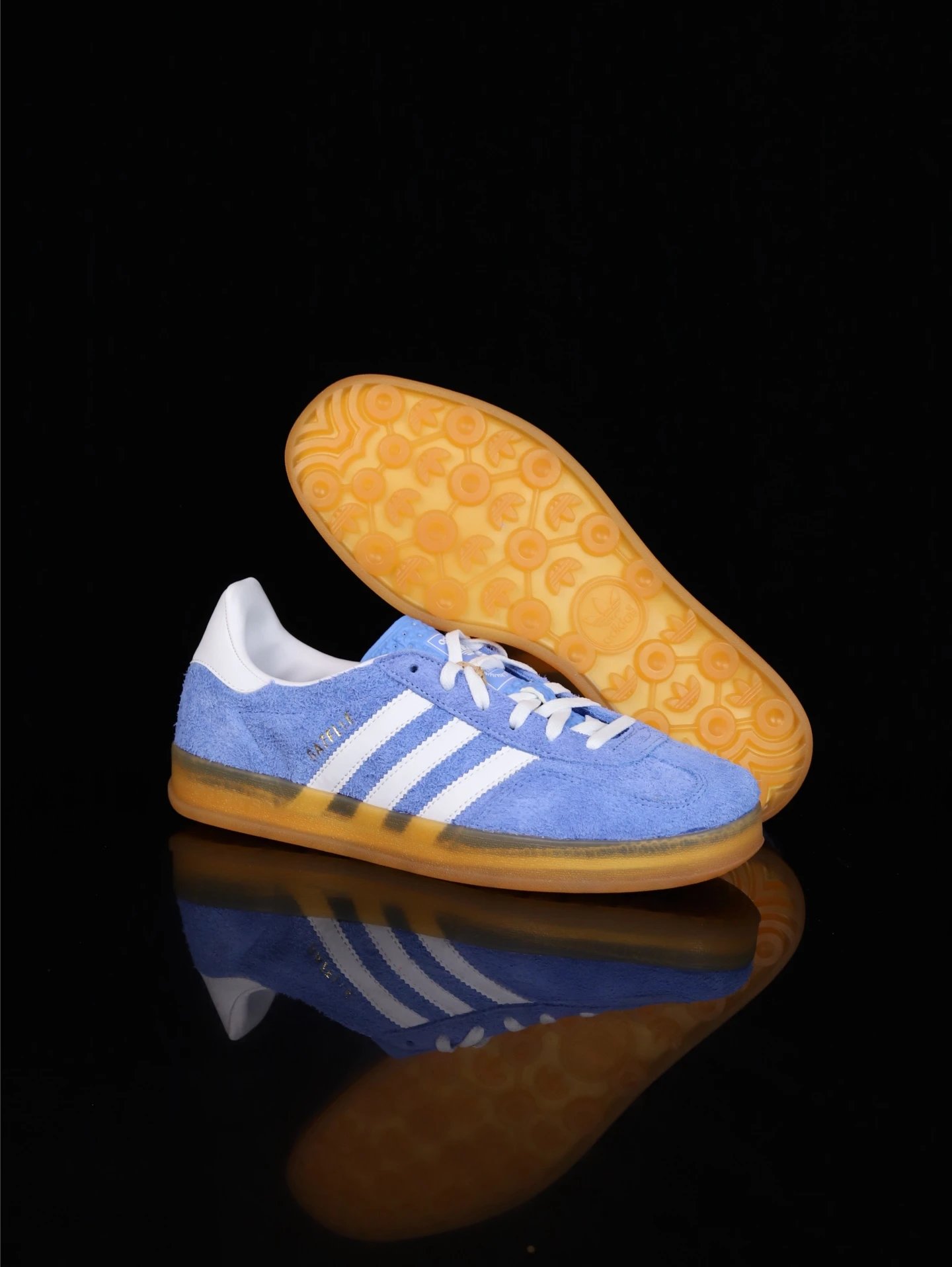 Adidas Gazelle Indoor Blue Suede Gum Sole Sneakers