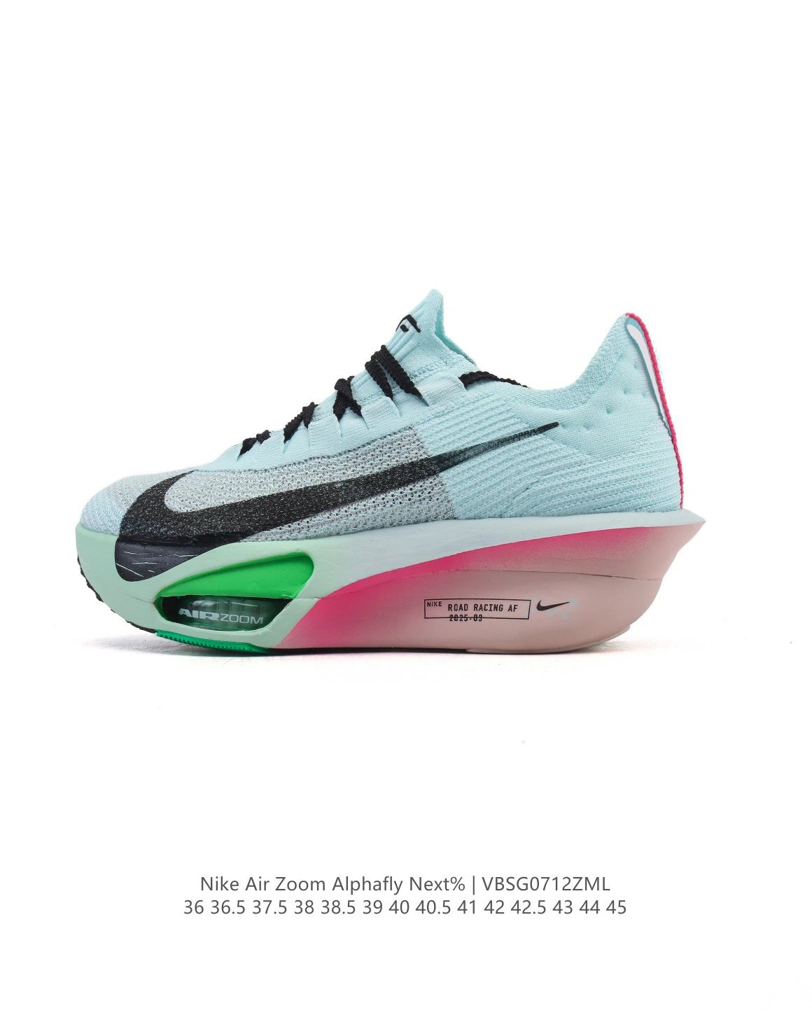 Nike Alphafly Next% Ice Blue Pink Running Shoes