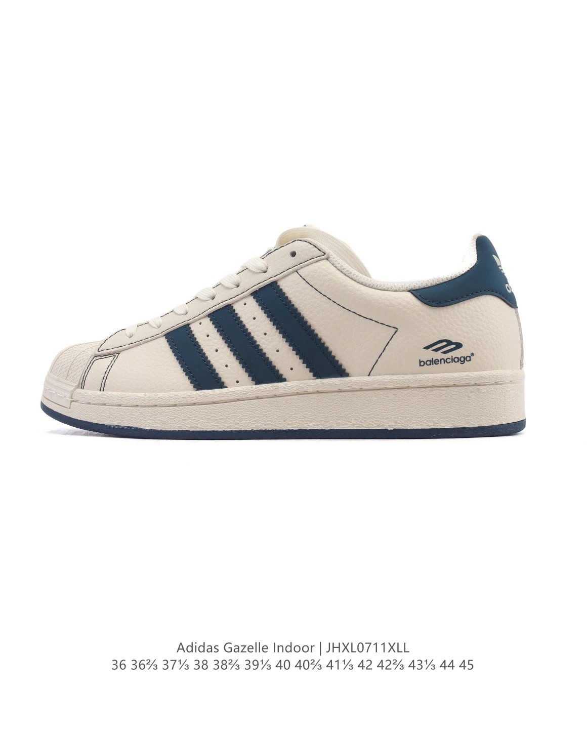 Adidas Gazelle Indoor Off-White Blue 3-Stripes Sneakers