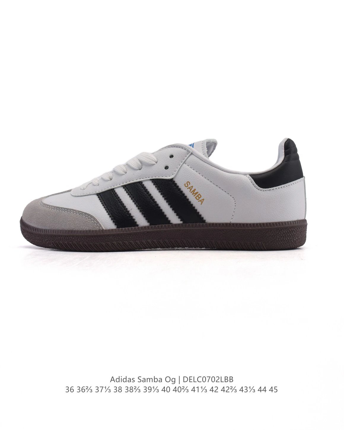 Adidas Samba OG Grey White Black Low Top Suede Sneakers