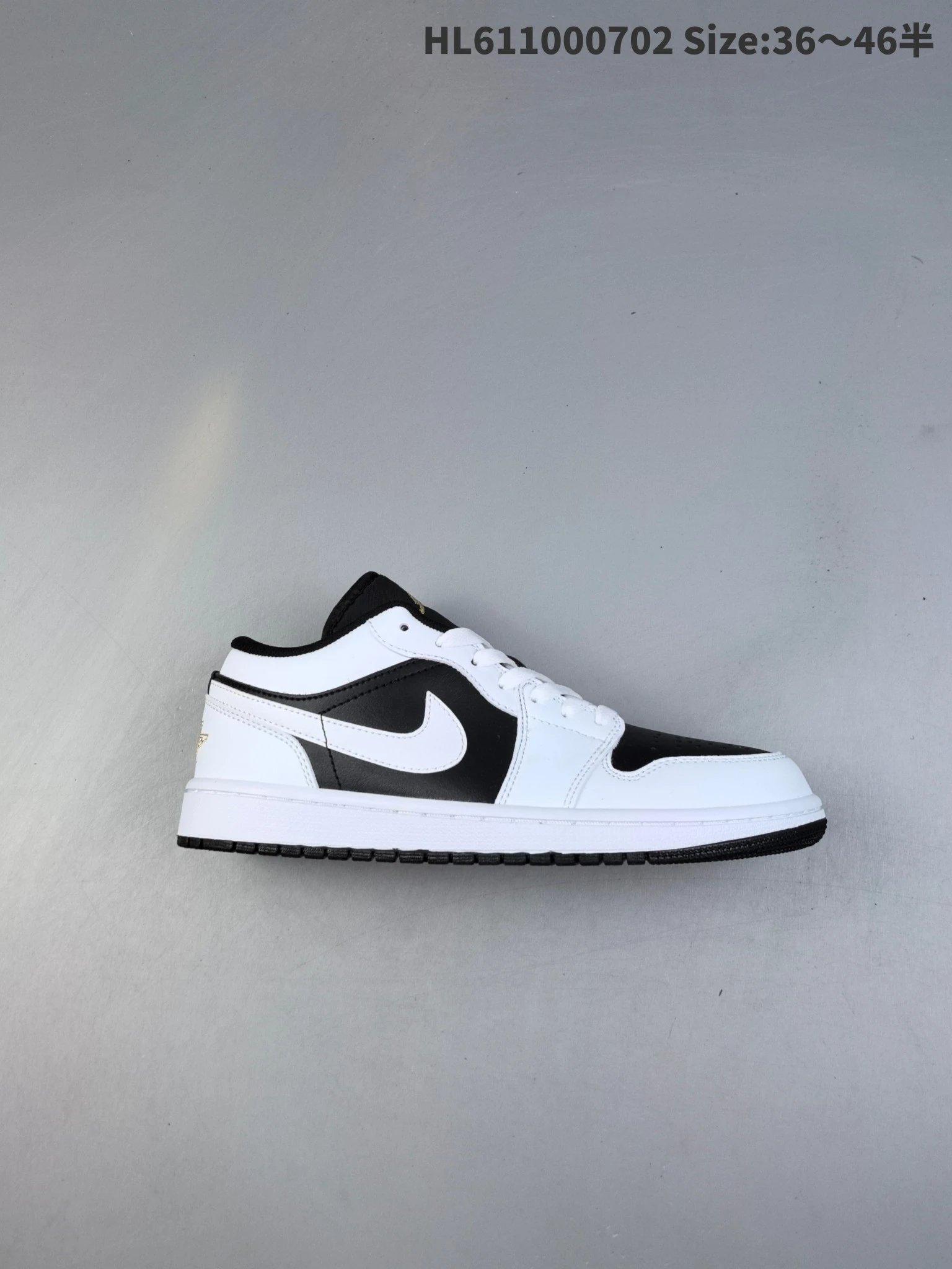 Air Jordan AJ1 Low Panda Black White Leather Sneakers
