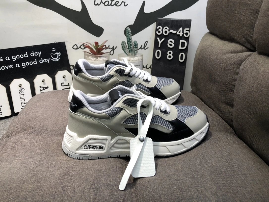 Off-White White Leather Arrow Low-Top Sneakers