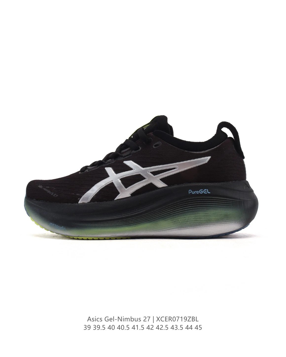 ASICS Classic Black White Mesh Synthetic Leather Running Shoes