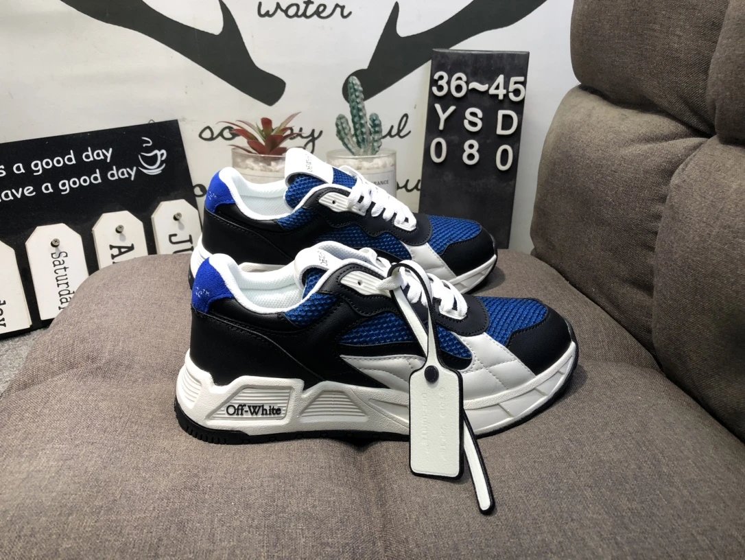 Off-White Low Top White Leather Sneakers Unisex Shoes