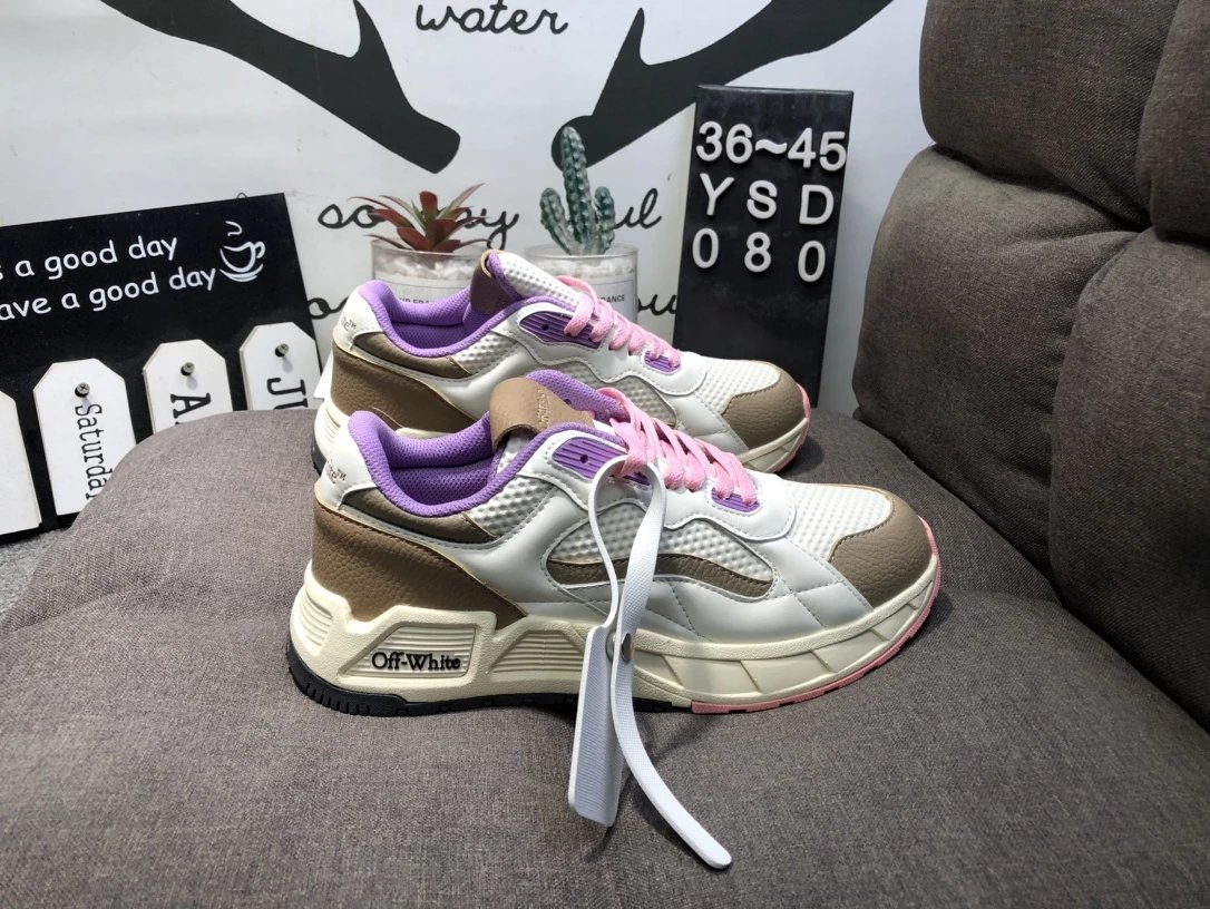 Off-White Vintage Mesh Leather Chunky Dad Sneakers