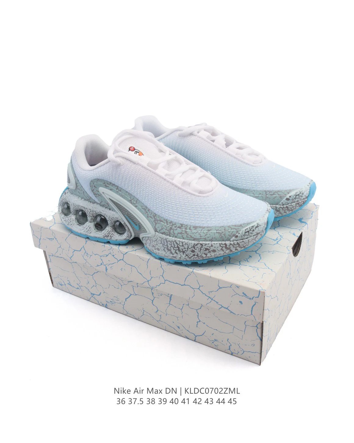 Nike Air Max DN White Blue Crackle Running Shoes