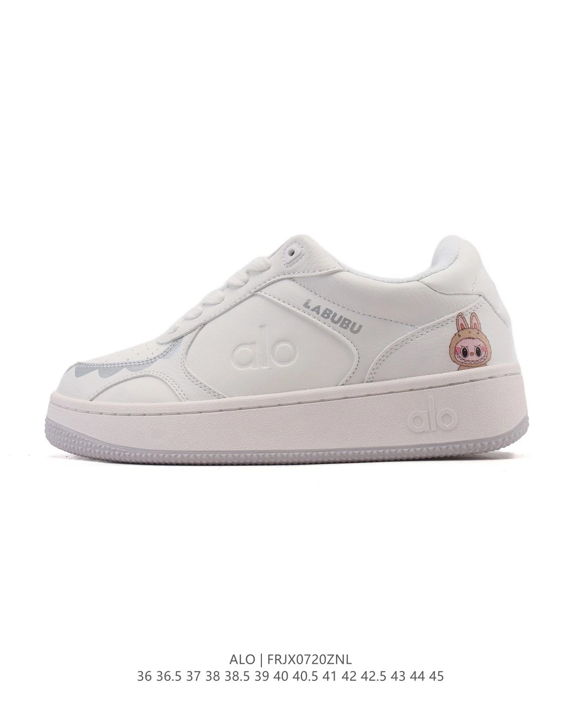 ShoesAloAlo LABUBU Bunny Ear White Sneakers