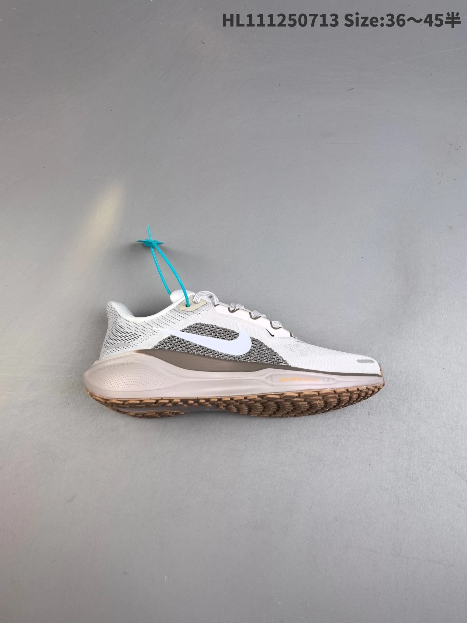 Nike ReactX White Gray Knit Low Top Running Shoes
