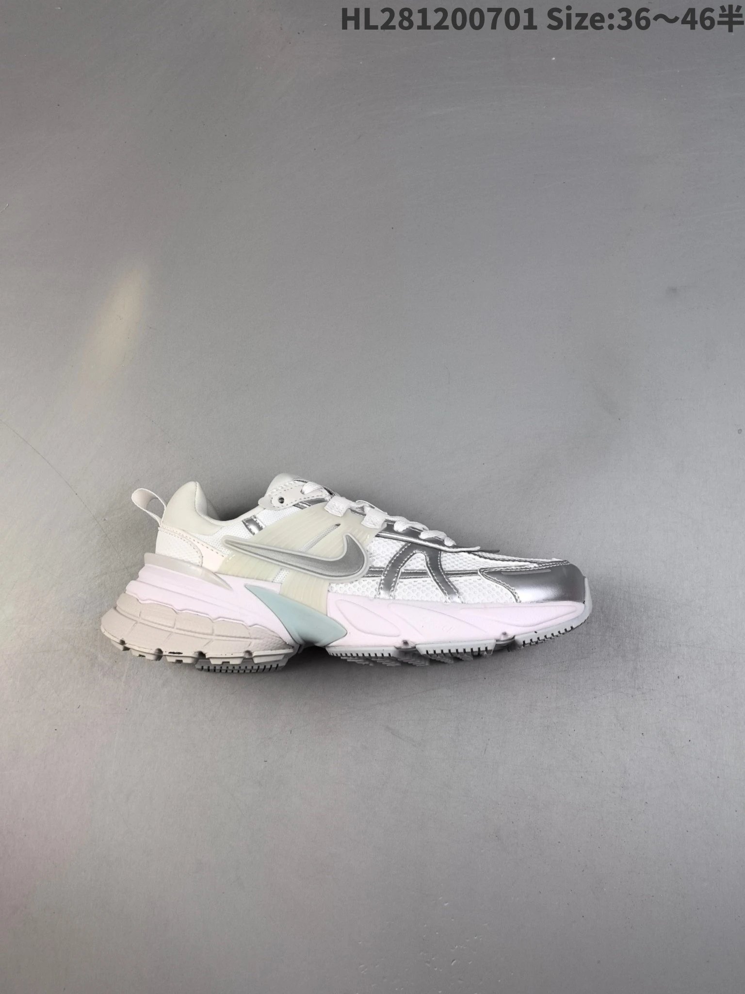 Nike Zoom Vomero 5 White Silver Mesh Running Shoes
