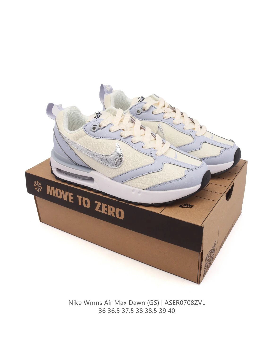 Nike Air Max Dawn Women Cream Purple Running Shoes