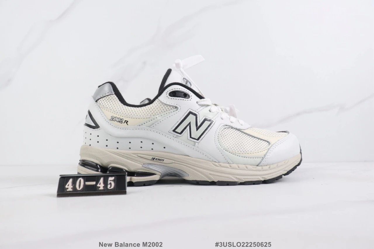 New Balance 2002R White Black Mesh Retro Running Shoes