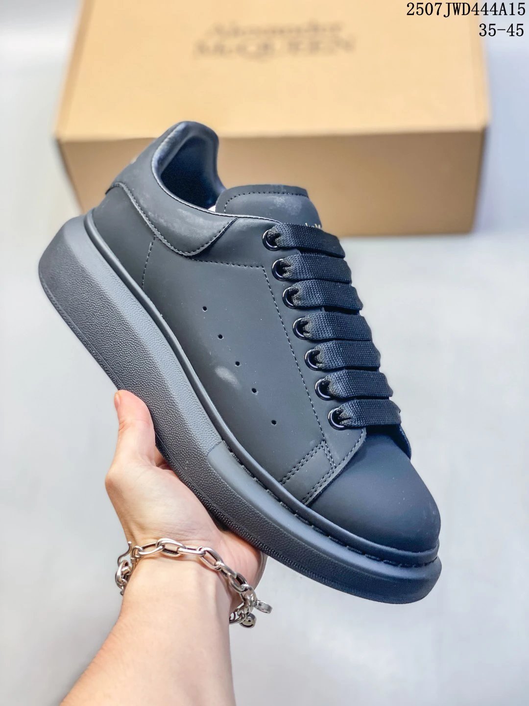 Alexander McQueen White Black Platform Sneakers