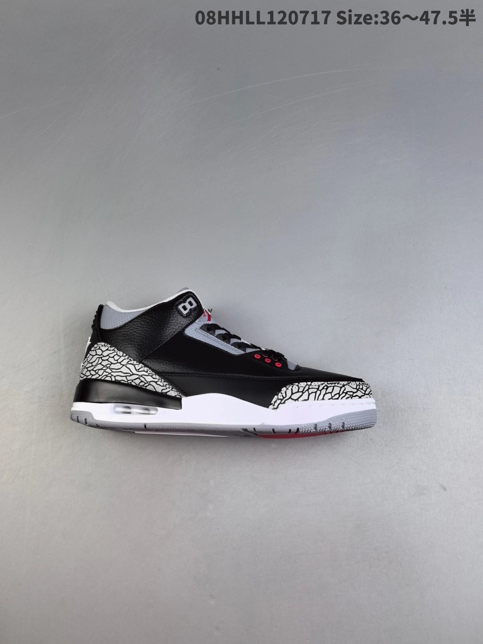 Air Jordan AJ3 Black Cement Retro Basketball Shoes