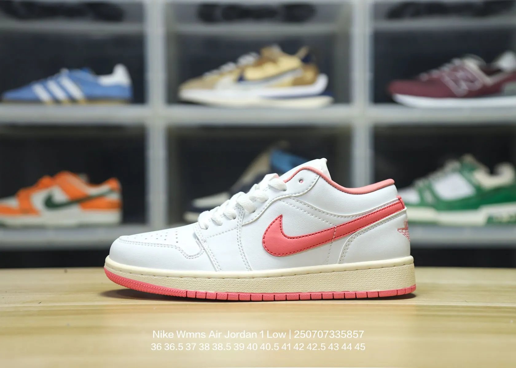 Nike Wmns Air Jordan 1 Low White Pink Sneakers