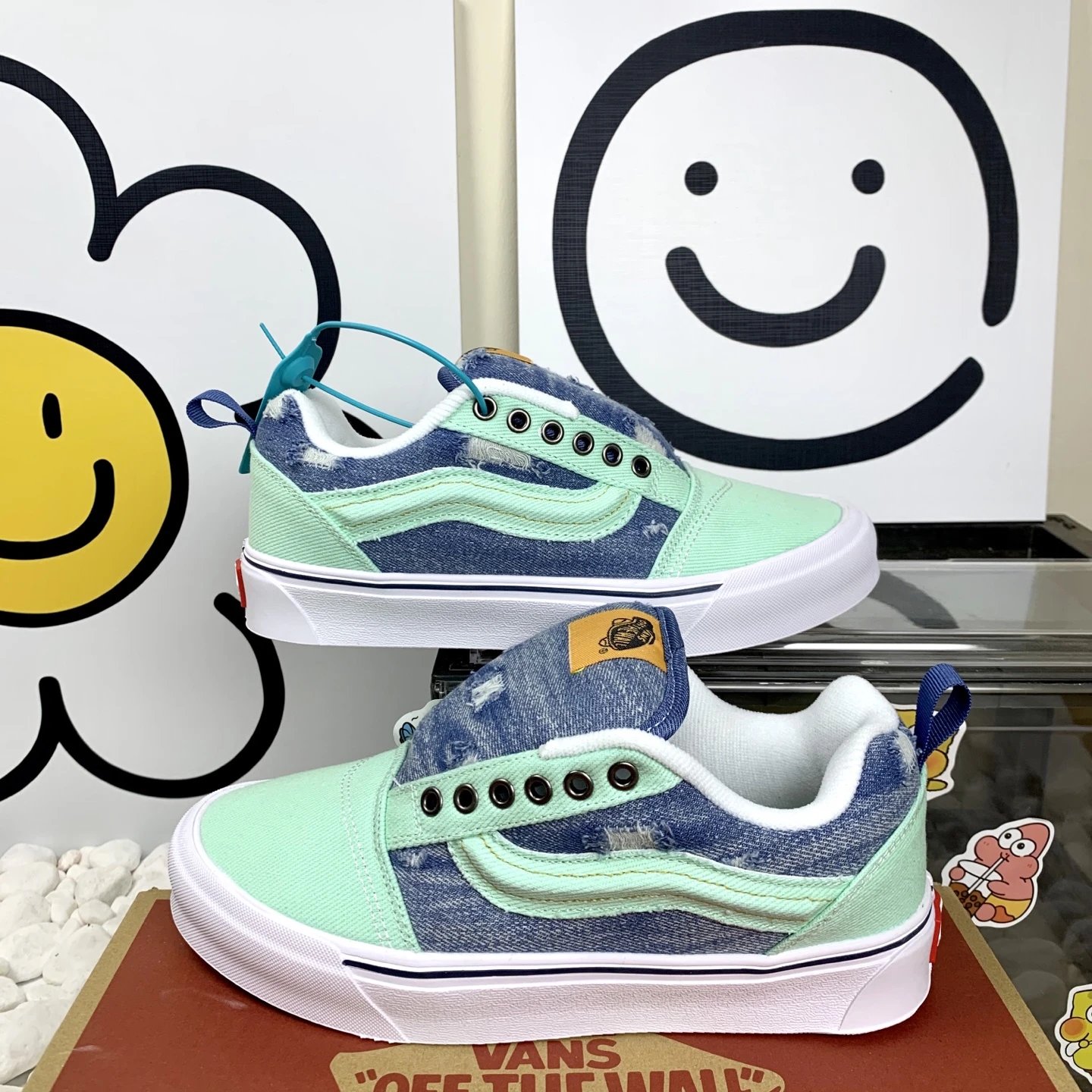 Vans Old Skool Mint Denim Low-Top Skate Shoes