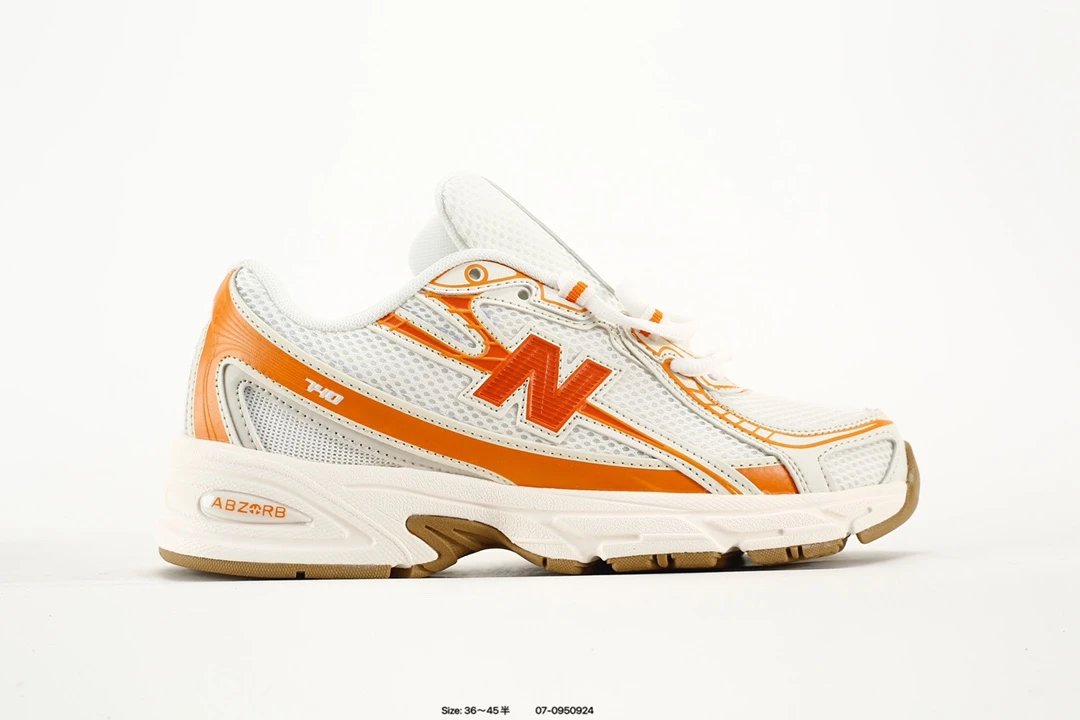 New Balance 740 White Orange ABZORB Retro Running Shoes
