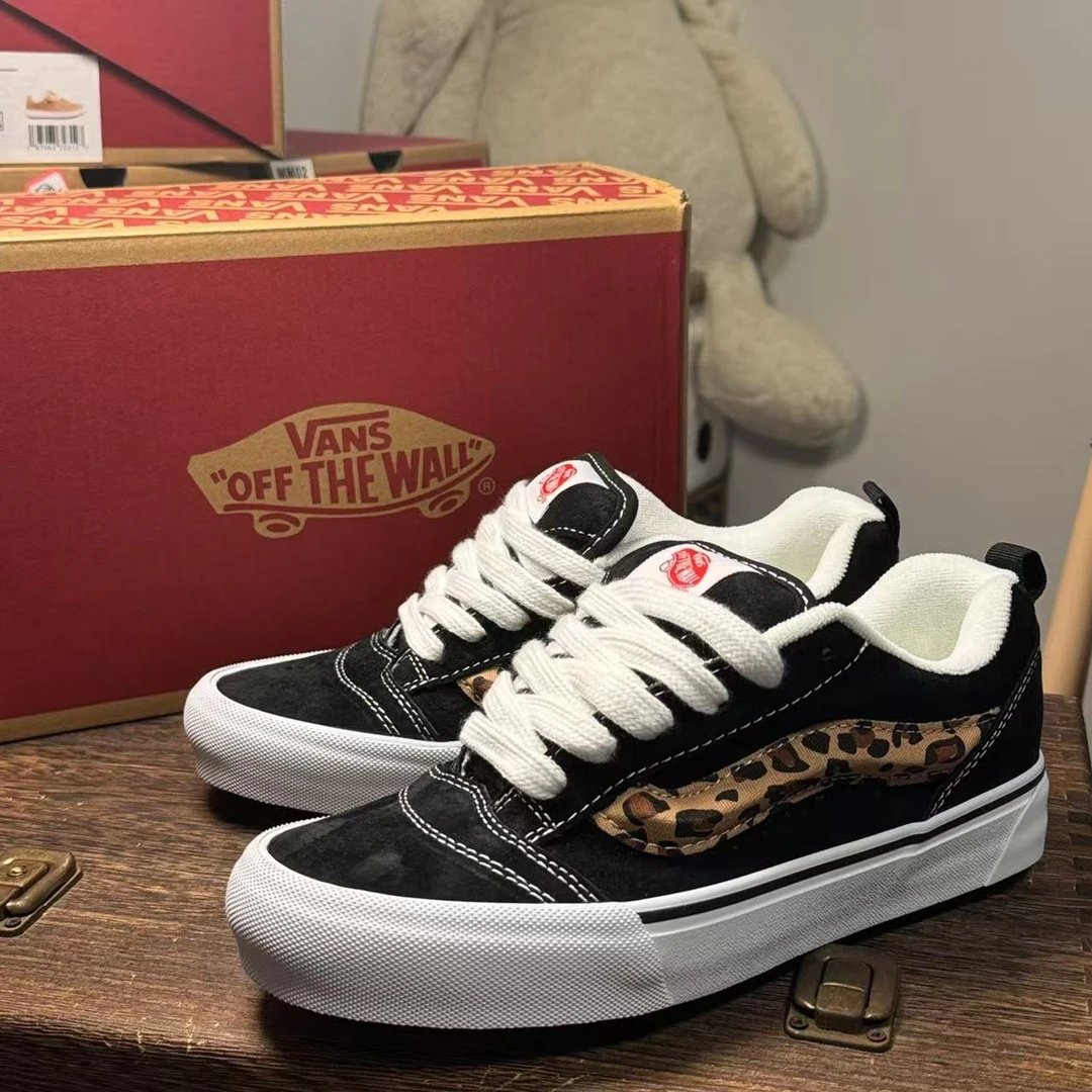 Vans Checkerboard Canvas Low-Top Skate Sneakers Black White