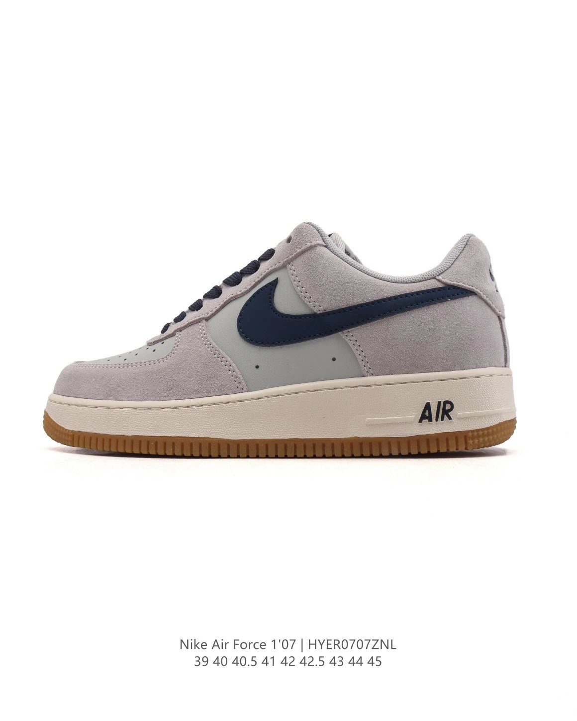 Nike Air Force 1 '07 Grey Beige Suede Sneakers