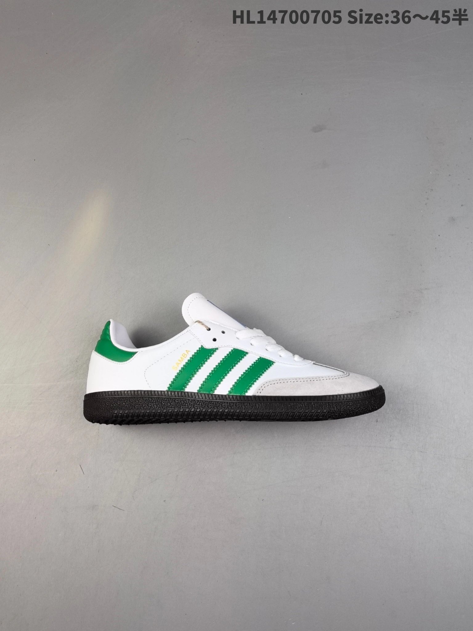 Adidas Samba White Green Low Top Skate Shoes