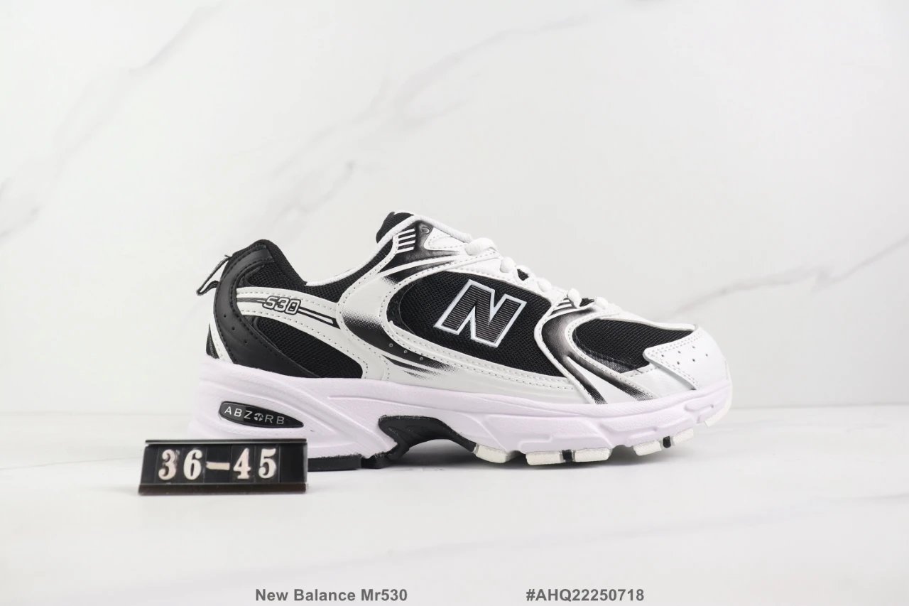 New Balance MR530 Black White ABZORB Retro Running Shoes